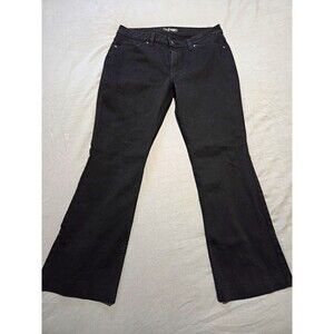 Lee Regular Fit Bootcut Jeans Womens 12 Short Black Mid Rise Stretch Denim